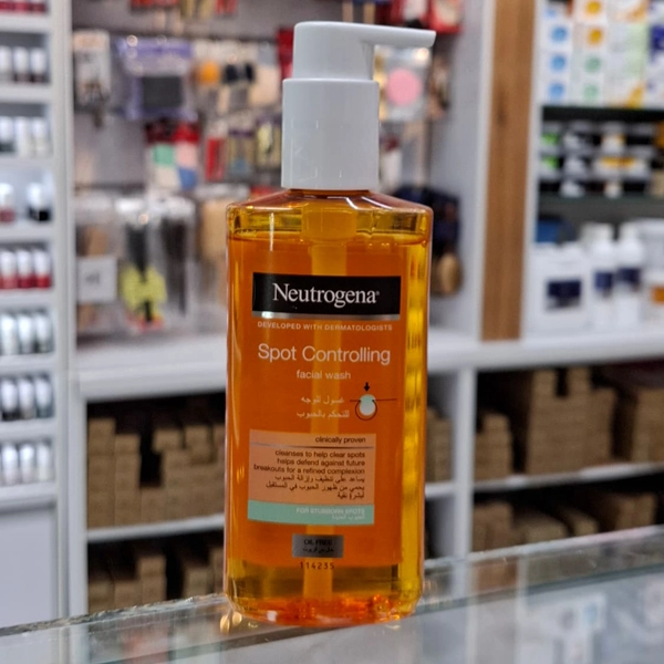 ژل شستشوی ضد جوش نیتروژنا مدل اسپات کنترلینگ اصل انواع پوست 200 میل | Neutrogena Spot Controlling facial wash